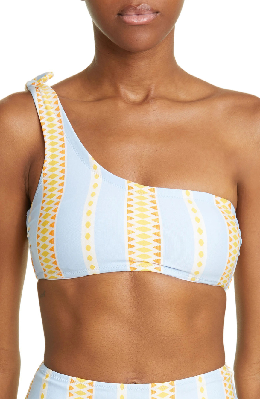 lemlem Jemari Women's Multicolor One-Shoulder Bikini Top XS